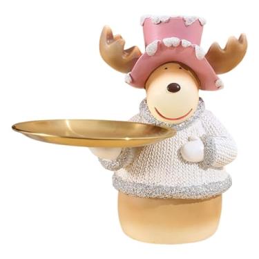 Imagem de Baoblaze Organizador de mesa para diversos itens, ideal para de entrada, escritório e quarto. Perfeito para guardar estatuetas e outros objetos, Alce