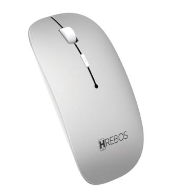Imagem de Mouse Modern, Bluetooth Wireless, Branco, Plástico ABS, 1200 DPI, Design Ergonômico, Compatível com Windows Mac Linux