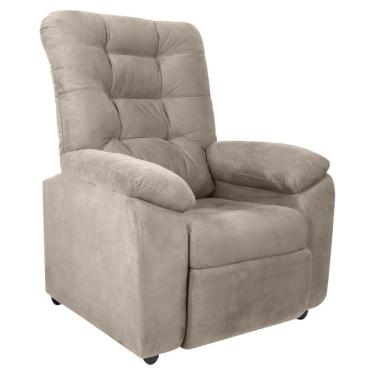 Imagem de Poltrona Retrátil e Reclinável 88cm Com Pés Multimóveis Cr45263 Bege