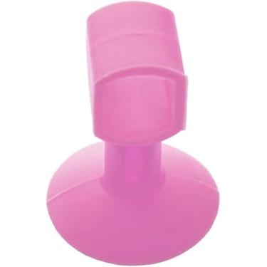 Imagem de Protetor de Maçaneta com Ventosa Anti-Impacto – Silicone/Borracha Flexível – Protege Paredes, Amortece Batidas e Evita Danos (Rosa)