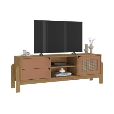Imagem de Rack Para Tv Até 60" Nature Carvalho/terracota Artely Carvalho/terracota