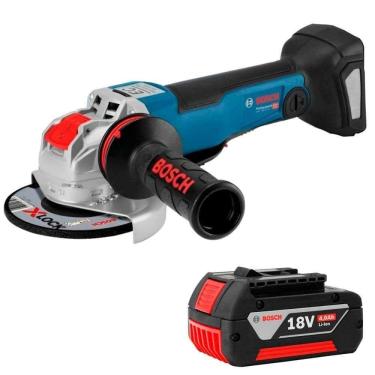 Imagem de Esmerilhadeira Angular 18V 4.1/2 e 5 POL XLOCK 18V-10 PC Bateria 4 Ah GBA LI-ION BOSCH