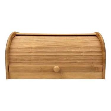 Imagem de Porta Pães Com Tampa Retrátil Bambu para Pão e Bolos Mimo Style Ecokit