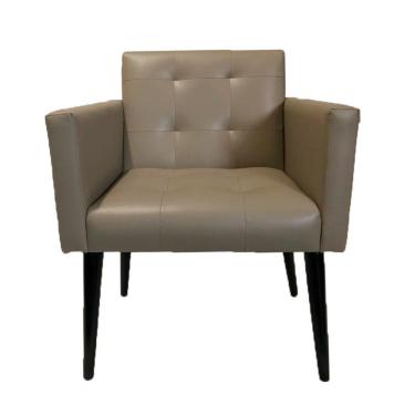 Imagem de Poltrona Luca Plus Ideal Sala De Recepção Em Tecido Sintético - Bege - Cor: Bege