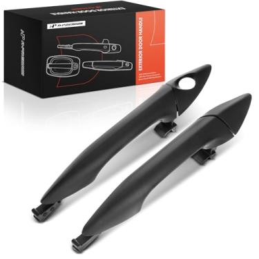 Imagem de A-Premium Maçaneta externa externa compatível com Hyundai Elantra GT 2013 2014 2015 2016 2017, preto com escorvamento, conjunto de 2 peças, motorista dianteiro e lado do passageiro