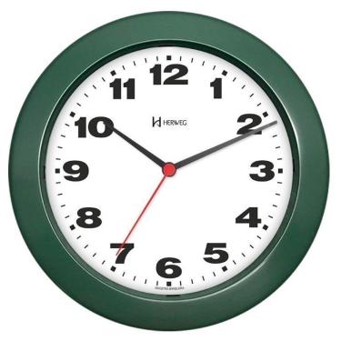 Imagem de Relógio De Parede 21cm Plástico 6103 Herweg Verde