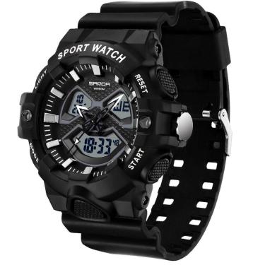 Imagem de Relógio Pulso Masculino Led Digital Duplo A Prova Dágua
