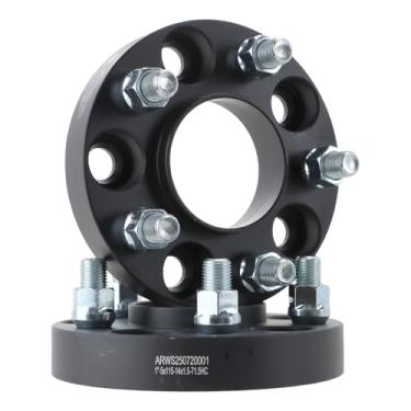 Imagem de VibeUp Adaptadores de roda 2.5 cm 5x115 M14x1.5 71.5, espaçadores de roda 5 terminais serve para Chrysler 300 2005-2023, para Dodge Challenger 2008-2023, para Dodge Charger 2006-2023, para Dodge