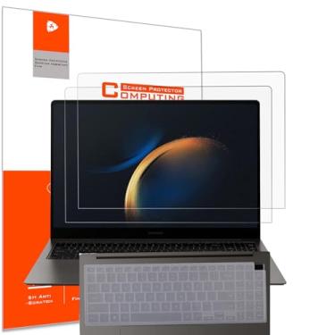 Imagem de Pacote com 2 protetores de tela antirreflexo para Samsung Galaxy Book 5/4/3 Pro 16 polegadas, Galaxy Book 4/3 Ultra 40.6 cm, Galaxy Book 5/4/3 Pro 360 40.6 cm, película de tela 2 em 1 e capa de