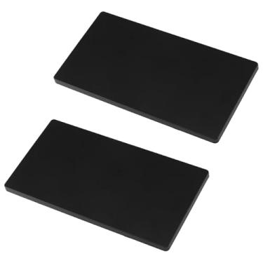 Imagem de UFURMATE Placa de parede com tampa em branco, 2 peças, placa de parede vazia sem parafusos, plástico 1 gangue, capa elétrica para tomadas ou interruptores não utilizados (preto)