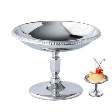 Imagem de Copos de servir sorvete - Tigela de frutas com pés de aço inoxidável | Decoração de mesa, utensílios decorativos de cozinha para acampamento em casa, piquenique, sobremesa, chapeamento de chá da tarde