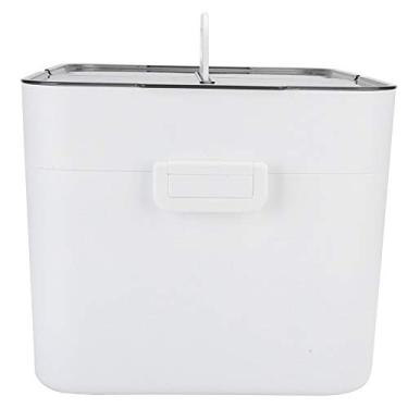 Imagem de Acouto Grande Caixa de Armazenamento de Plástico Branco de Camada Dupla e Casa - baú de Remédios à Prova de Poeira Com Tampa Transparente de Fácil Acesso, Compartimentos Separados e Material ABS de,