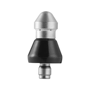 Imagem de Poderoso bocal de lavagem de dreno de pressão 1 para frente 6 traseiros 3 jatos traseiros 1/10.2 cm bocal rosca conexão tubo pulverizador dragagem limpador de esgoto (tamanho: A) (B)