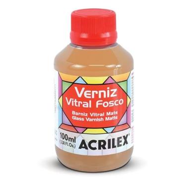 Imagem de Verniz Vitral Fosco Acrilex 100ml 806 Incolor | Efeito Jato de Areia para Vidro, Cerâmica, Porcelana, Artesanato Decorativo e Acabamento Profissional