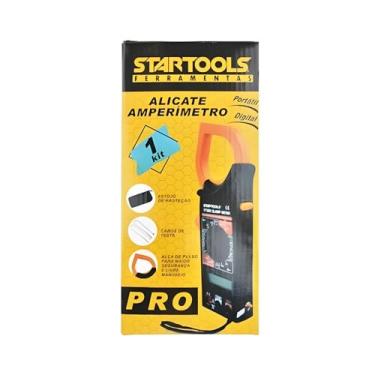 Imagem de Alicate Amperímetro Digital Portátil, Medidor de Tensão AC/DC 750V/1000V, Corrente até 1000A, Display LCD, com Cabos de Teste e Estojo, Preto, 23x4x6,5cm