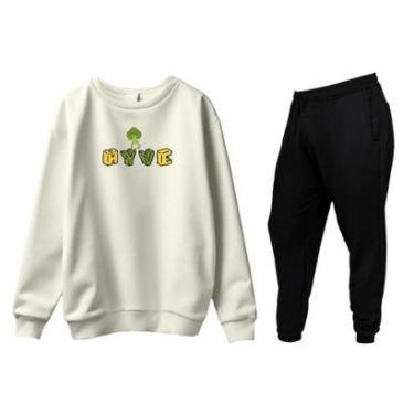 Imagem de Conjunto de Moletom Blusa Sem Capuz e Calça Jogger Hyve-Masculino