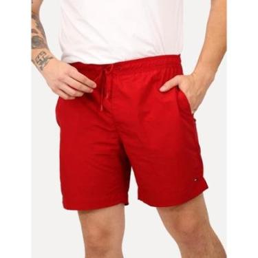 Imagem de Short Tommy Hilfiger Masculino Regular Fit Long Drawstring Vermelho-Masculino