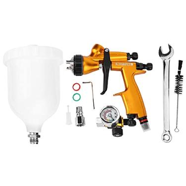 Imagem de Pulverizador de tinta fina de alta atomização, calibre 1,3 mm, pote de gravidade, aerógrafo pneumático