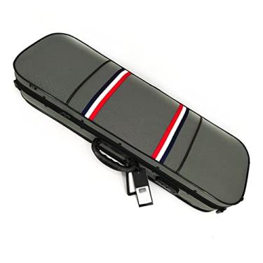 Imagem de Estojo De Violino Em Tela Tamanho 4/4 Com Higrômetro De Tiras E Capa De Tecido Estojo De Violino Tamanho Completo Estojo de Violino (Color : 04)