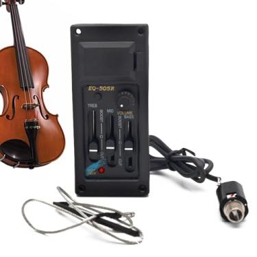 Imagem de Shakven Captador de guitarra acústica folk, equalizador de guitarra, sintonizador de amplificador de captador piezo, Captadores de guitarra eletroacústicos, Controle de volume preciso do equalizador