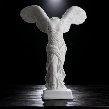 Imagem de Whit Art Estátua colecionável da deusa grega - Estatueta de resina da Nike de Samotrácia da vitória alada para decoração de casa