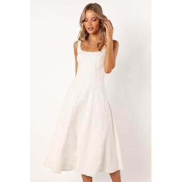 Imagem de Petal & Pup Vestido feminino UNA Midi, Branco, M