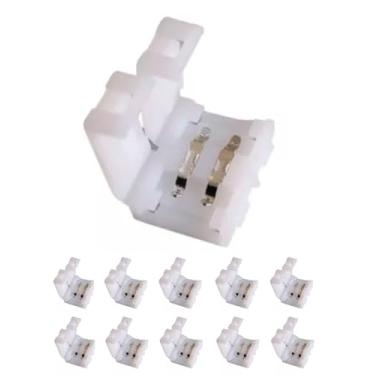 Imagem de 10 Emenda Rápida Conector 2 Vias 8mm Fita Led 1 Cor Só 2835
