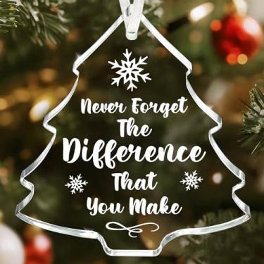 Imagem de Enfeites de Natal de agradecimento, presentes de agradecimento para colegas de trabalho, nunca se esqueça de que você é a peça que fez a diferença (nunca se esqueça da sua diferença)