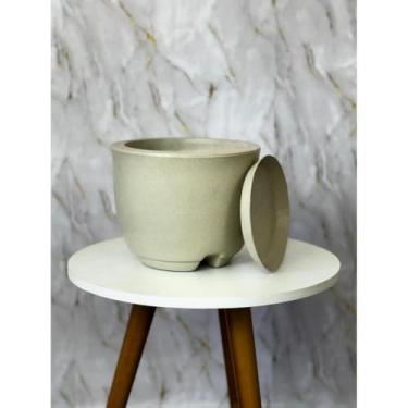 Imagem de Vaso de Planta Cone Moderno Decorativo para Casa Jardim e Varanda – Elegância e Estilo Minimalista (Bojo 1 Bege)