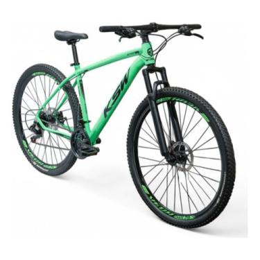 Imagem de KSW Bicicleta Aro 29 XLT 100 27V Quadro Alumínio Freio Hidráulico MTB (Verde, 15")