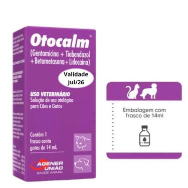Imagem de Otocalm Gotas 14ml Solução Otológica Agener para Cães Gatos