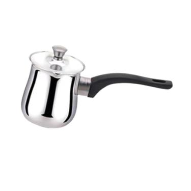 Imagem de Fenteer Panela de café turca, aquecedor de manteiga, panela de derretimento de chocolate, cafeteira universal, aço inoxidável, para escritório, casa, viagem, 360 ml