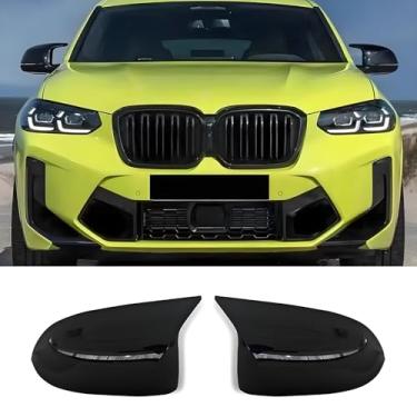 Imagem de Mengjiesi Tampas de espelho preto brilhante compatível com BMW X3 G01 G08 X4 G02 X5 G05 X6 G06 X7 G07 2019-2024 modelos retrovisor lateral (para G01 G02 G05 G06 G07 2019-2024)