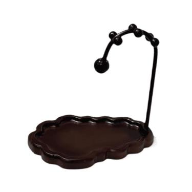 Imagem de Generic Bandeja Porta-Chaves Organizadora de Joias Suporte Presente Decoração para Casa Base Estável Expositor de Chaves e Joias para Mesa Escritório Cômoda, 25x24cm