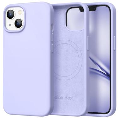 Imagem de GolbinBox Capa magnética para iPhone 13, compatível com MagSafe, [forro de microfibra macio antiarranhões], capa protetora de silicone líquido fino à prova de choque para iPhone 13 de 6,1 polegadas,