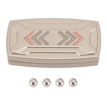 Imagem de Ainoli luminoso háptico dedo empurrar brinquedo ansiedade alívio aliviar o estresse liga de zinco adulto mão slider para adicionar tdah (Prata)