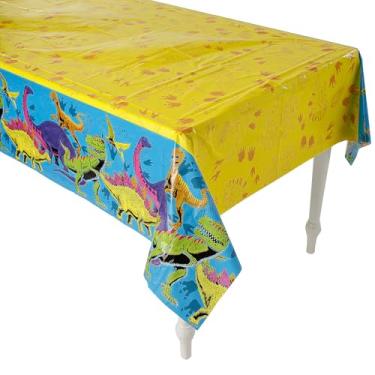 Imagem de Fun Express Toalha de mesa retangular de plástico brilhante de 137 cm x 274 cm
