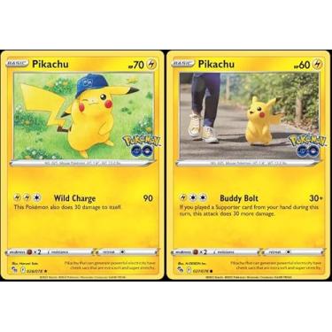 Imagem de Pikachu 028/078 (Foil) & 027/078 - Pokemon Go - x2 Card Lot Y