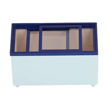 Imagem de SIWOTED 1/12 Casa de Bonecas Geladeira Horizontal Colorida Miniatura Geladeira de Cozinha Bonito e Realista DIY Acessório de Decoração (Verde)