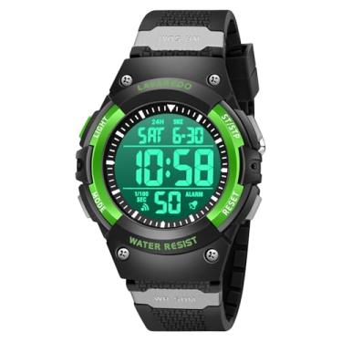 Imagem de Relógio infantil para meninos, relógios digitais para esportes ao ar livre, cronógrafo à prova d'água de 50 m, multifuncional, com alarme/temporizador/cronômetro para crianças de 5 a 16 anos de idade