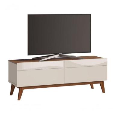 Imagem de Rack Classic 2g 1.4 Off White Com Freijó - Imcal Móveis