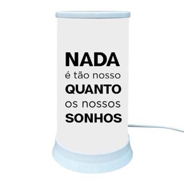 Imagem de Luminária De Mesa Frase Dreams