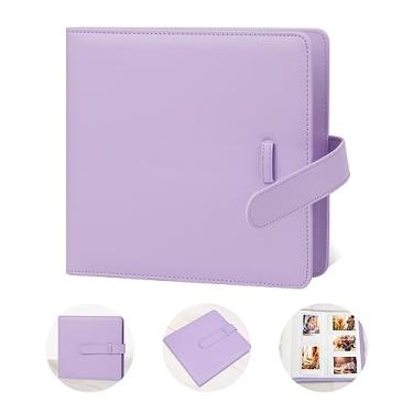 Imagem de Álbum de fotos 360 com bolsos para câmera instantânea Fujifilm Instax Mini 12 11 9 8+8 90 40 EVO, para câmeras instantâneas Polaroid Snap/SocialMatic e impressora instantânea Zip (Roxo)