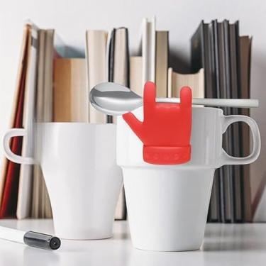 Imagem de Descanso de colher de cozinha criativo de dedo de silicone, antiderrapante, resistente ao calor, anti-respingos, panela de cozinha para cozinhar e assar