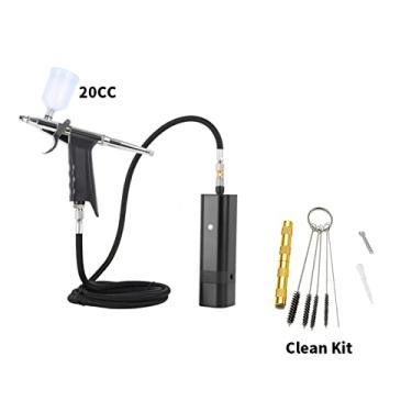Imagem de Kit de Airbrush Recarregável com Gravidade Gatilho Tipo Pistola de Pulverização para Modelo de Arte Pintura Corporal Artista Maquiagem Nape Tattoos Bolo Ferramentas(TM80S Black I)