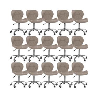 Imagem de Cadeira Office Eiffel Slim Oficial Giratória - Oficial Webshop, Bege, 