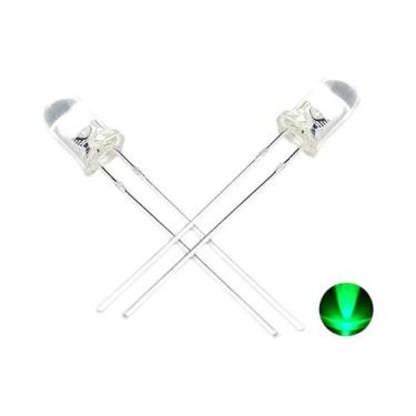 Imagem de Lâmpadas LED Transparentes Redondas De 5mm 100pcs Super Brilhantes Ver