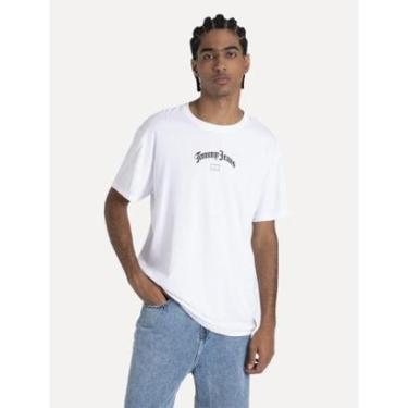 Imagem de Camiseta Tommy Jeans Masculina Regular Grunge Arch Branca-Masculino