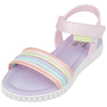 Imagem de Sandália Infantil Menina Pingentes Tiras Coloridas Pampili-Feminino
