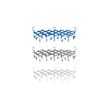 Imagem de Varal Sanfonado Dobrável com 29 Prendedores, Plástico e Aço, 110cm Ajustável, Compacto para Espaços Pequenos